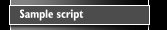 Sample script