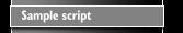 Sample script